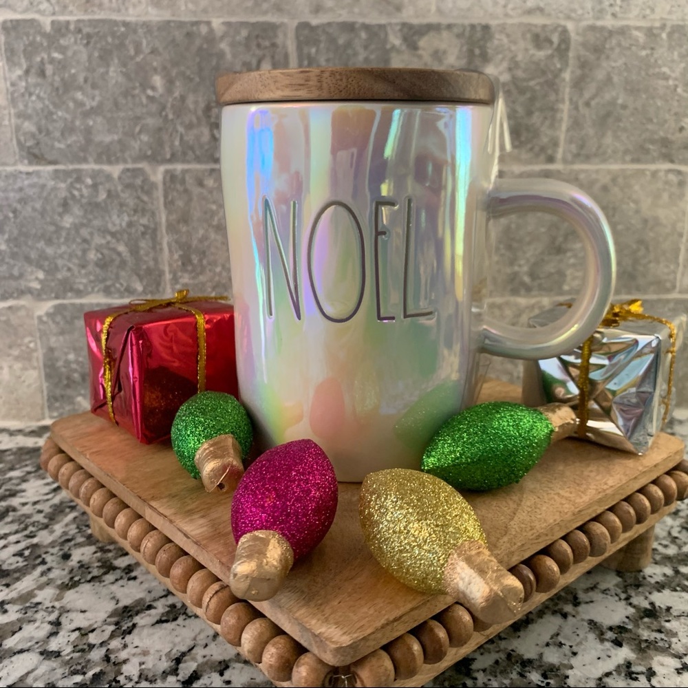 Rae Dunn NOEL iridescent mug